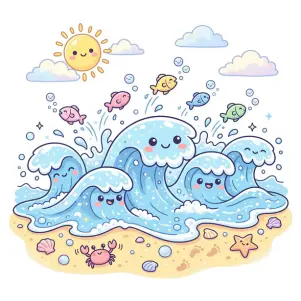 Beach Coloring Pages