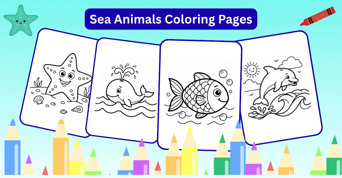 Sea animals coloring pages