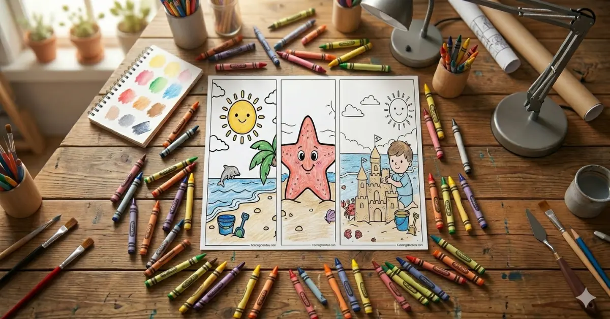 Stunning summer coloring pages for kids